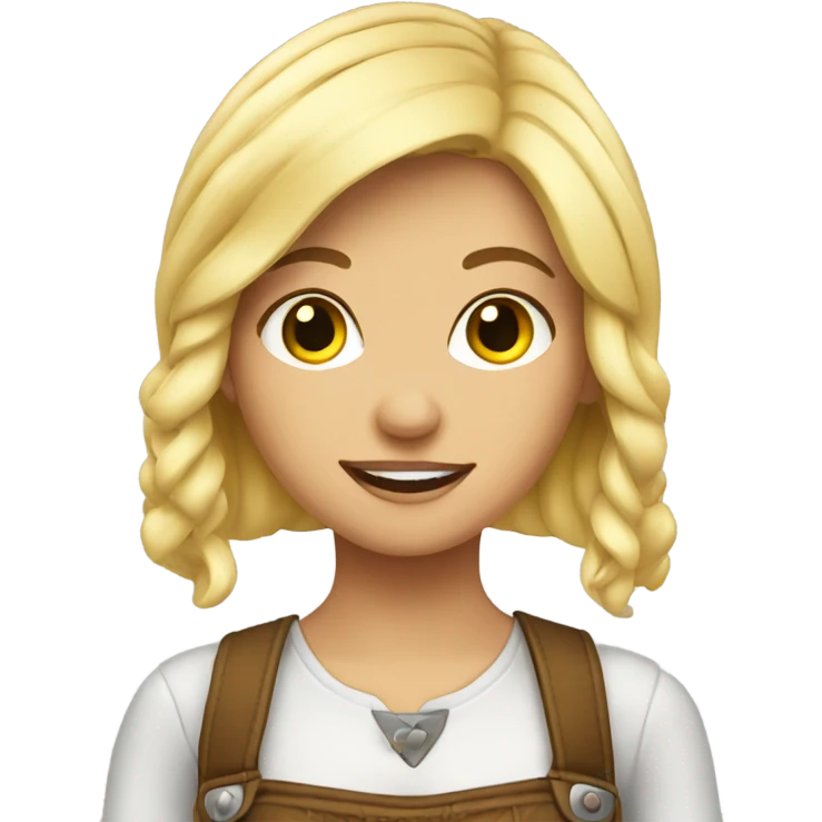 Cartoon blonde country girl emoji