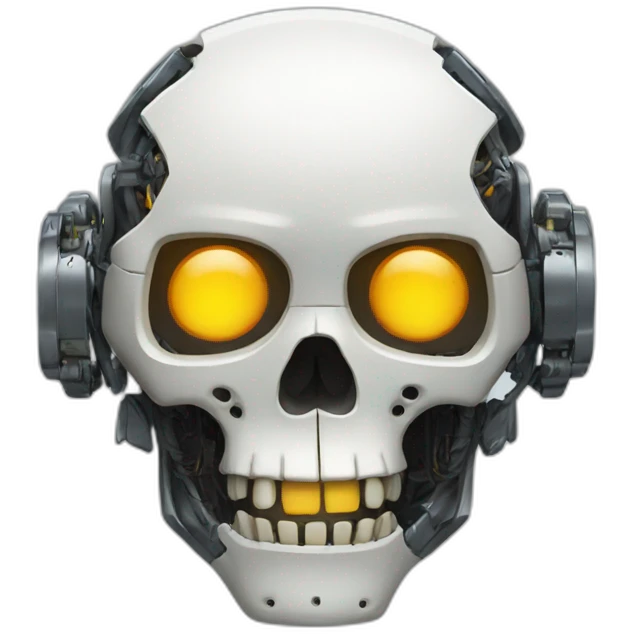 robotic skull emoji
