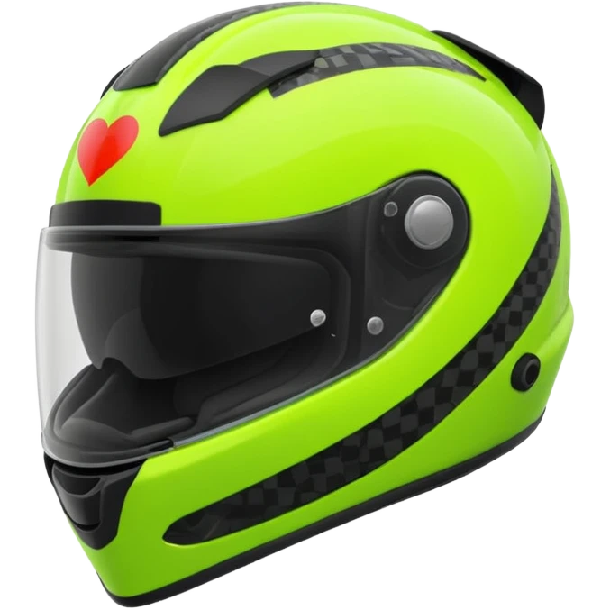 ate a Florecent green heart emoji as the same patterns as Lando Norris's helmet emoji