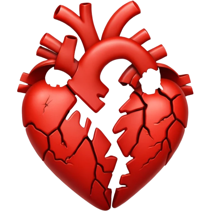 Broken and tied heart emoji