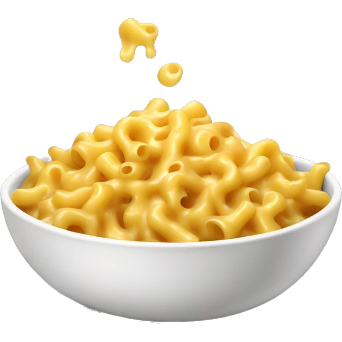 Mac & cheese pasta bowl emoji