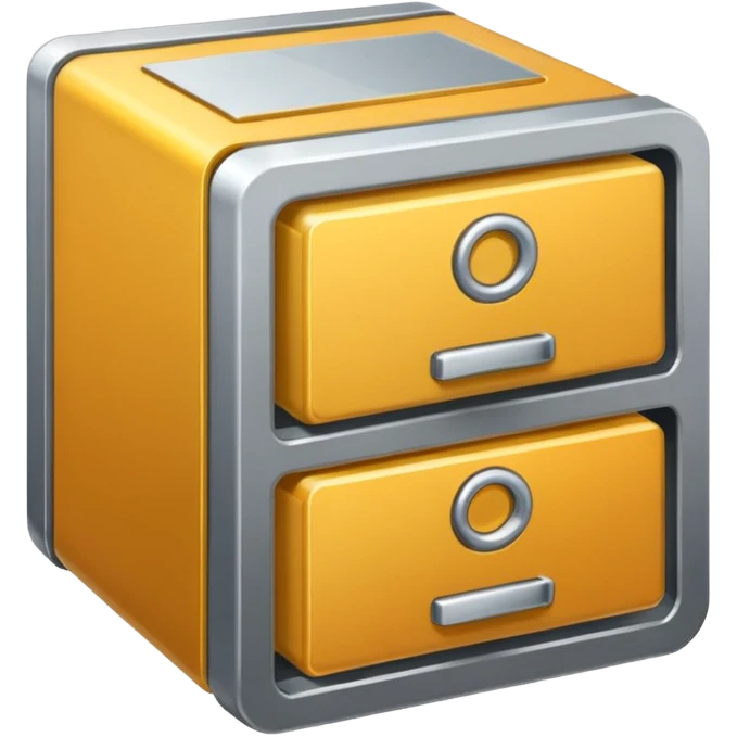 mac os compression archive icon, mechanical press emoji