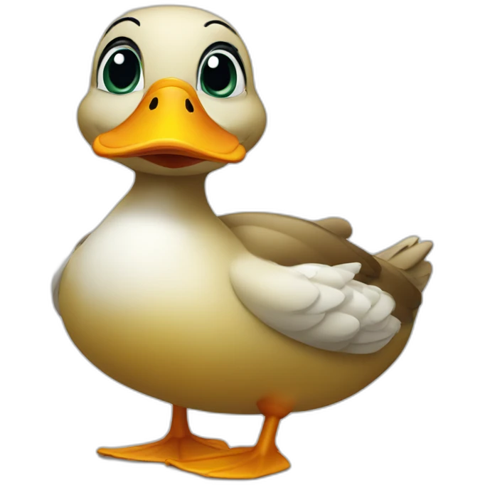 overconfident duck emoji