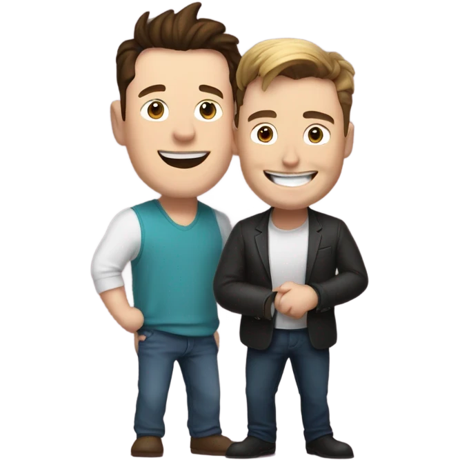 Elon musk with Mr beast emoji