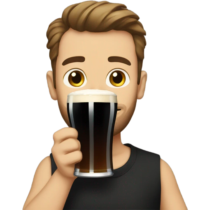Me drinking guinness emoji