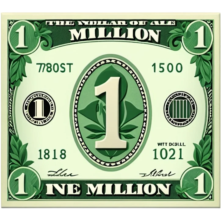 Make a dollar saying $1 million emoji