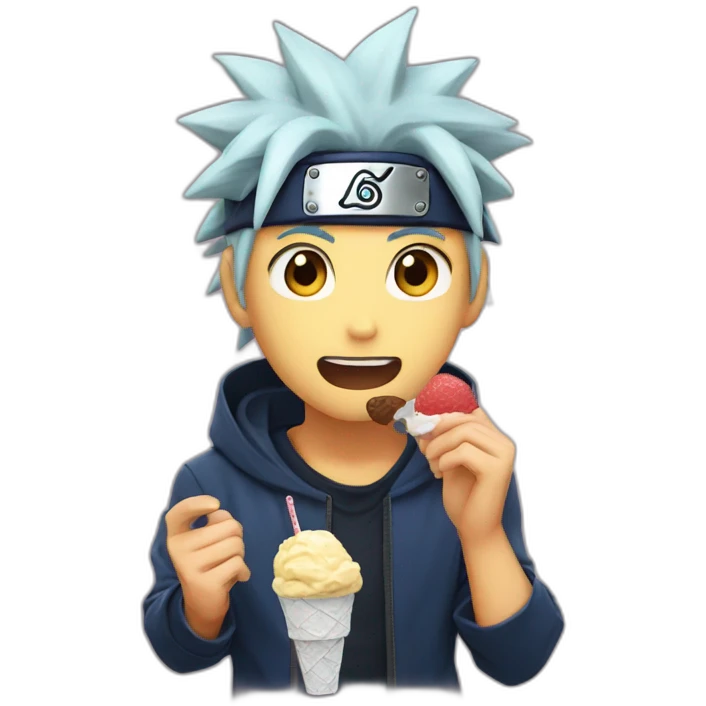Naruto eating ice cream  emoji
