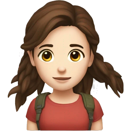 Ellie the last of us red t-shirt emoji