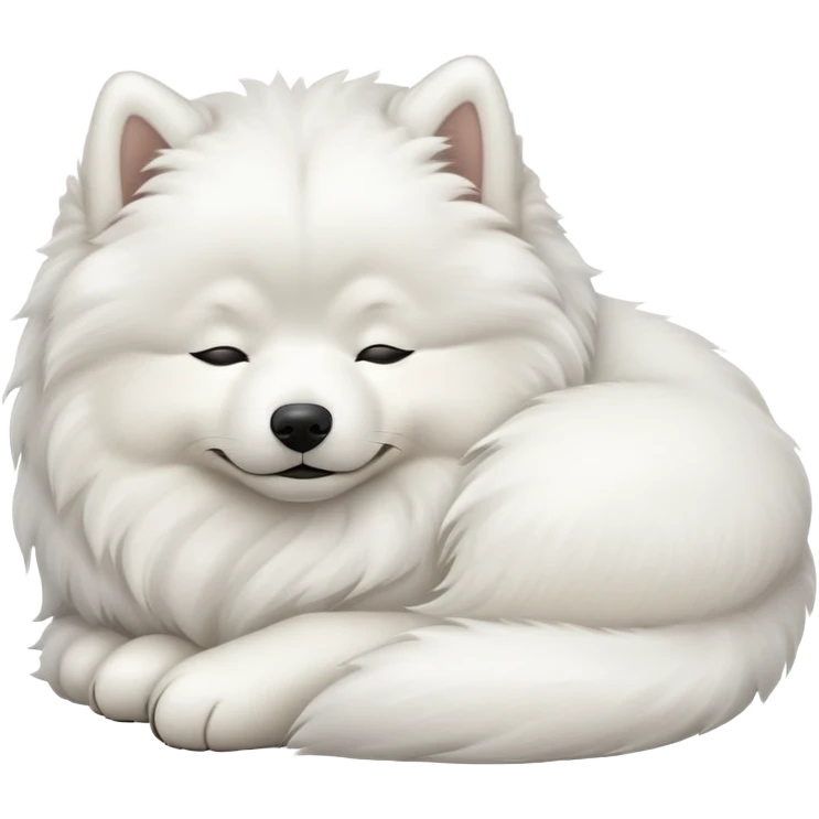 Samoyed sleeping emoji