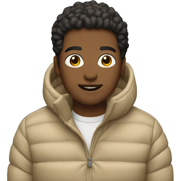 beige puffer jacket emoji