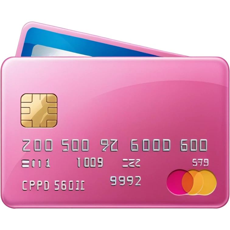 pink credit card iOS style emoji