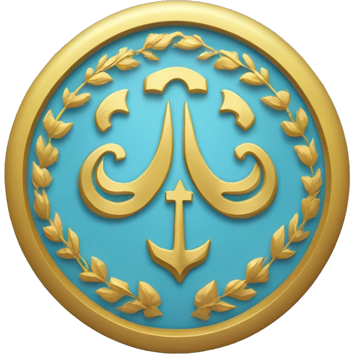 light blue field with a golden tamğa (a Tatar national emblem) in the upper-left corner. The tamğa is shaped like a trident and is known as the “Tarak Tamğa,” a historical symbol of the Crimean Tatar people emoji