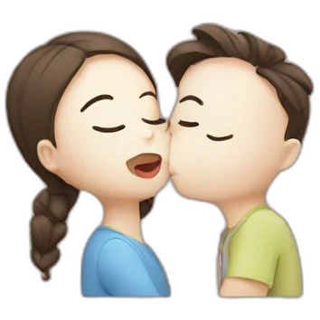 Cute kiss emoji