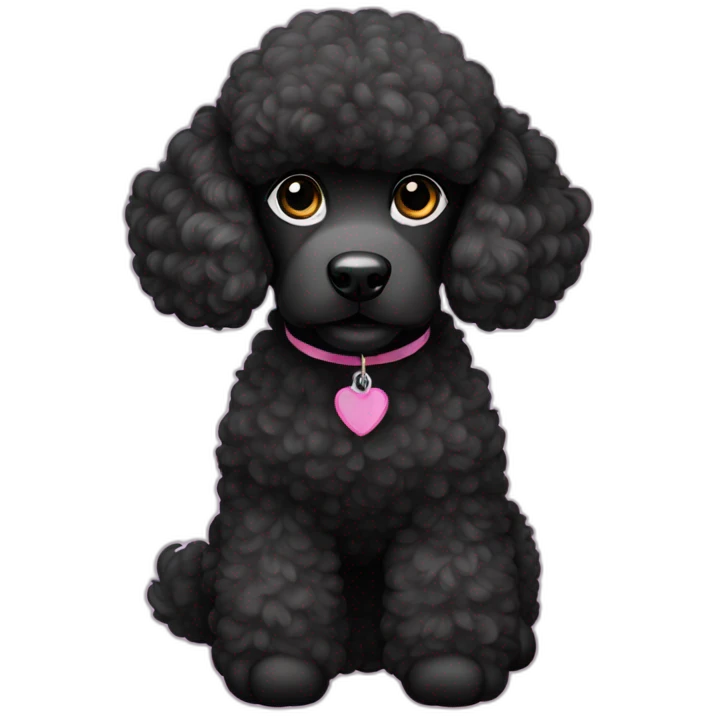 Poodle black emoji