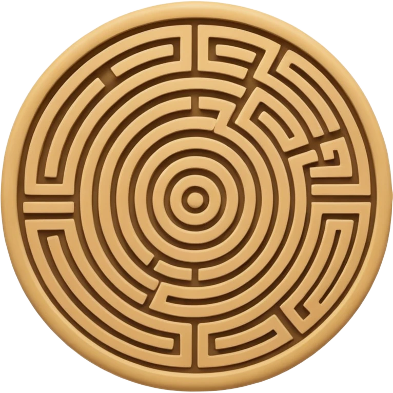 round maze sand color emoji