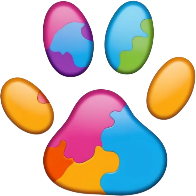 colored puppy paw print emoji