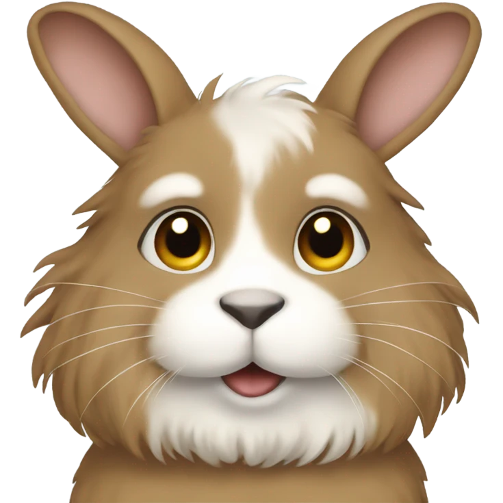 Light Brown fluffy rabbit  emoji
