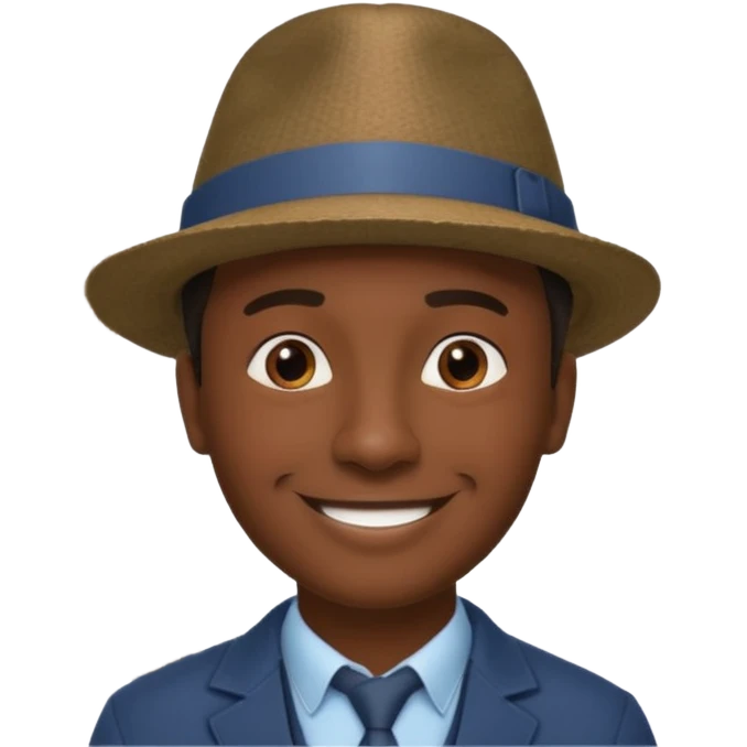 Homme. Créole réunionnais avec chapeau tour eifeil emoji
