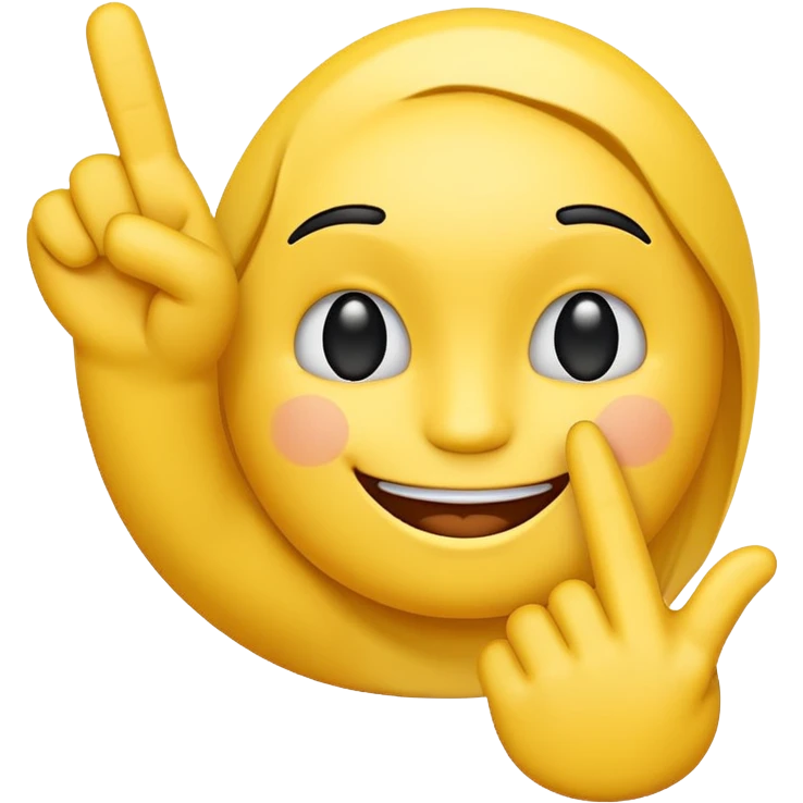 A smily face emoji putting his middle finger up emoji