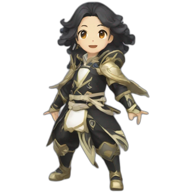 keqing genshin impact black emoji
