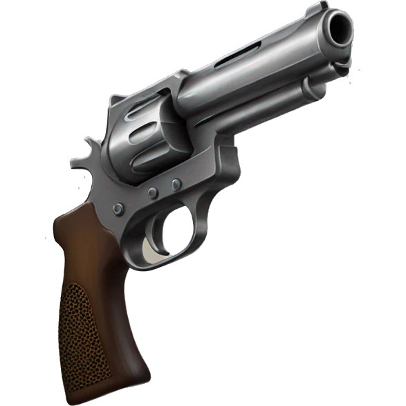 pistol with drum magazine emoji