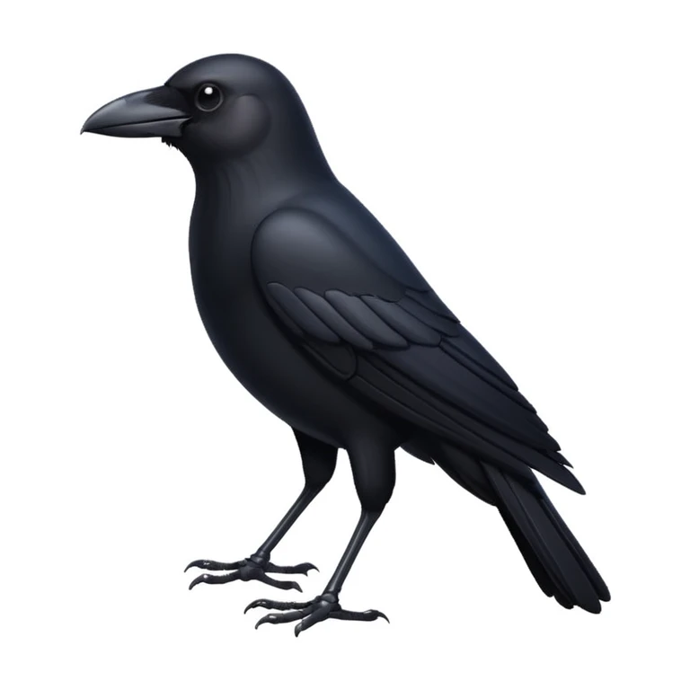 Cuervo negro pájaro emoji
