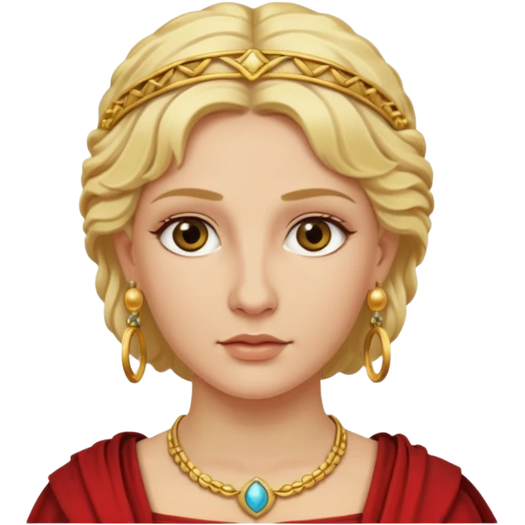 Ancient Roman woman with earrings and blonde hair emoji