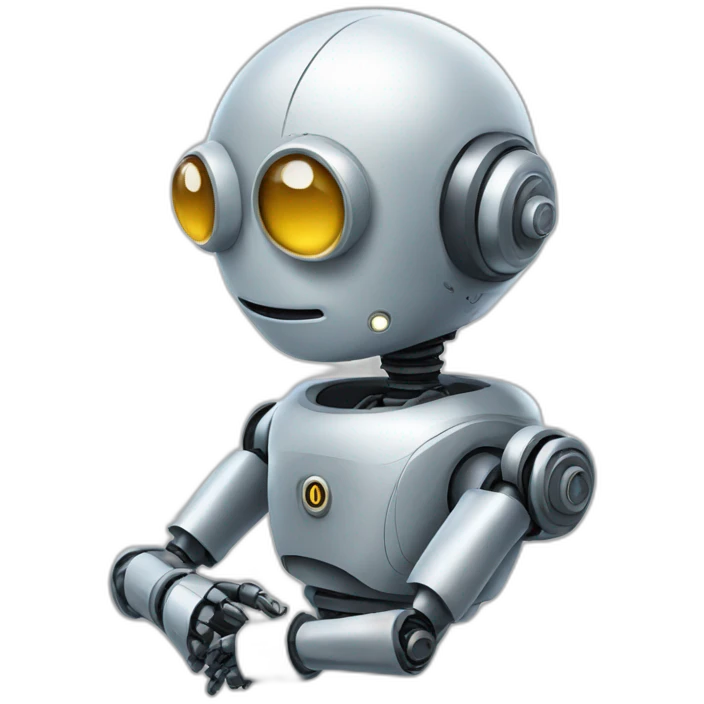 Robot in Alan Turing embrace  emoji
