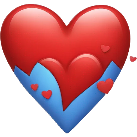 Super red heart with little hearts  emoji