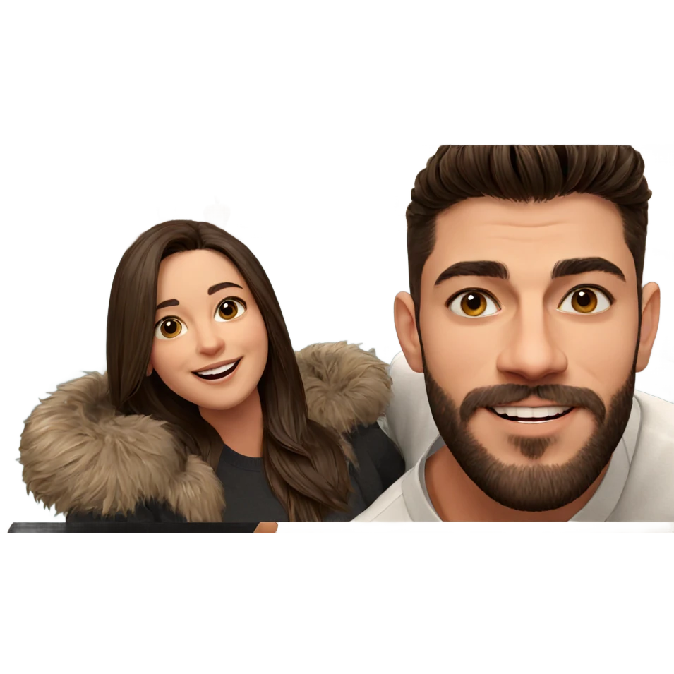happy couple portrait emoji