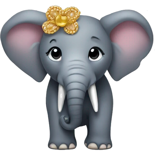 elephant wearing earrings emoji