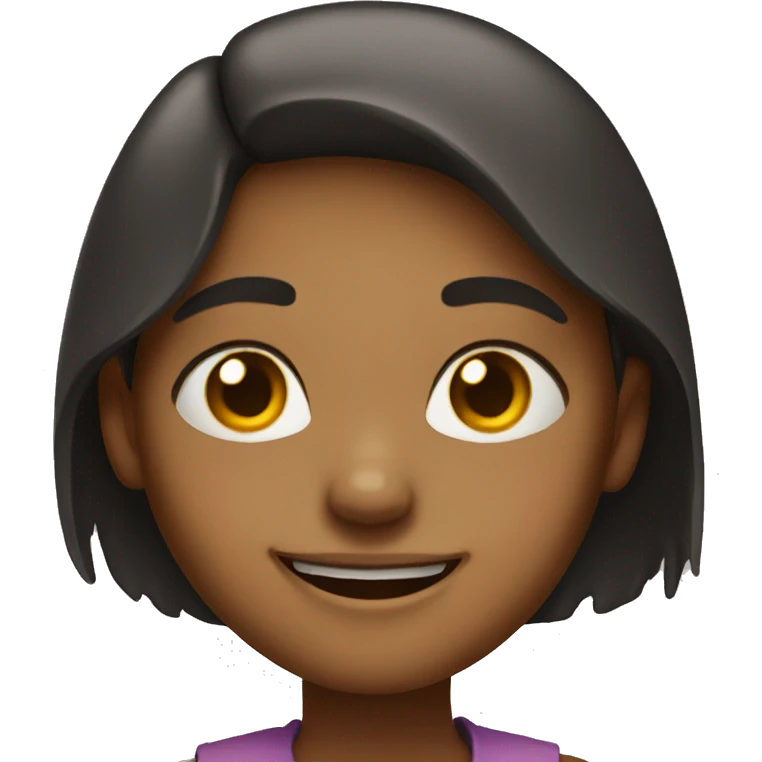 Girl with crooked smile emoji