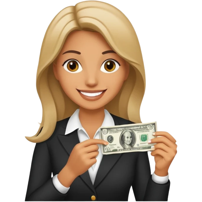 Woman On A dolar emoji