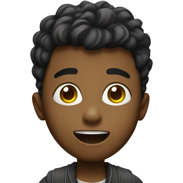 Boy singing emoji