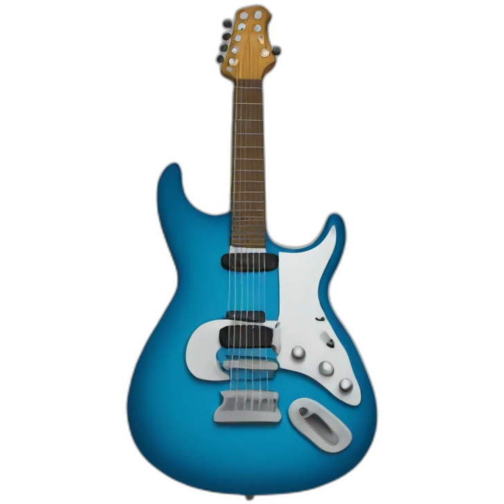 Guitare bleu emoji