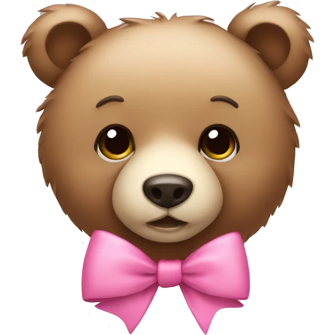 bear with pink bow emoji
