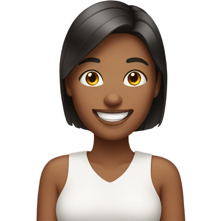 smiling woman with red nails emoji