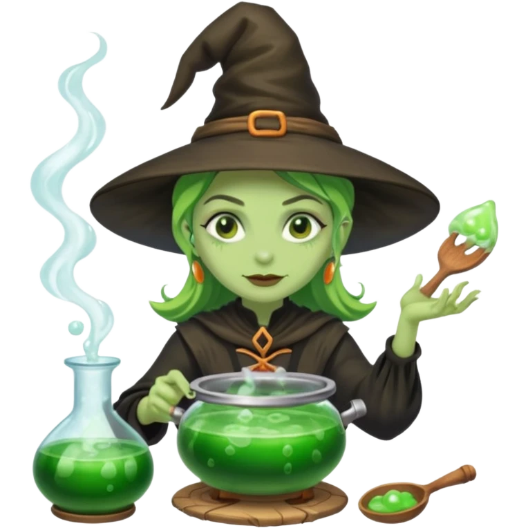 green witch cooking potion emoji