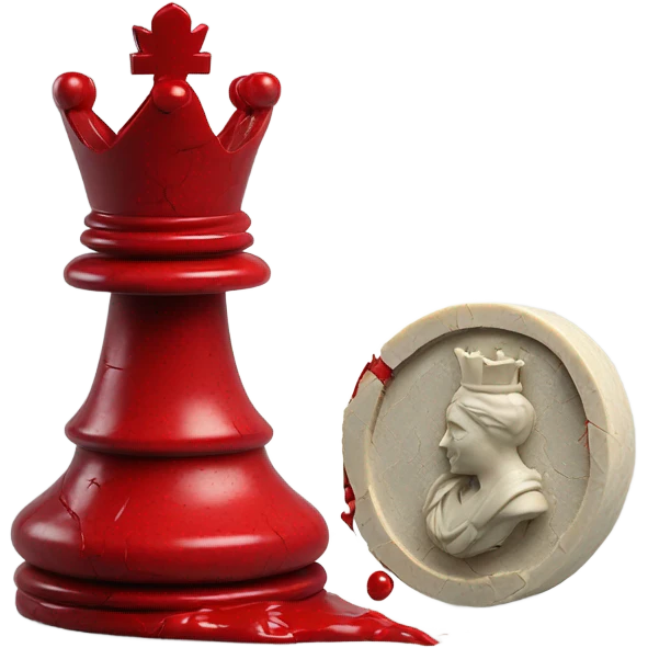 broken queen broken wax broken seal red crack broken circle broken emoji