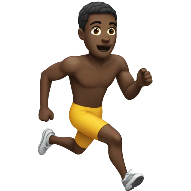Black person running emoji