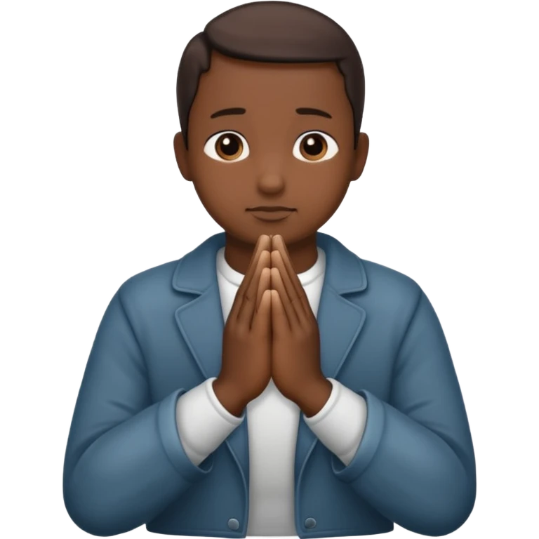 Black praying hands emoji