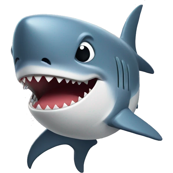 Shark with arms shrugging  emoji