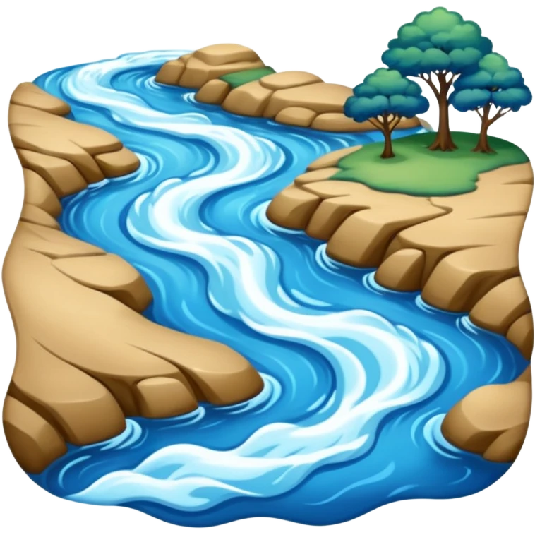A flowing river emoji