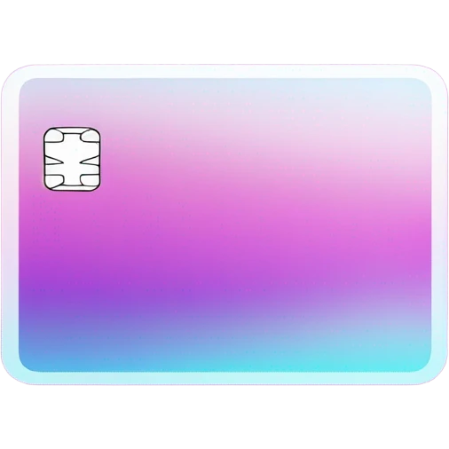 Vaporwave color themed credit card emoji, DO NOT INCLUDE NUMBERS OR TEXT emoji