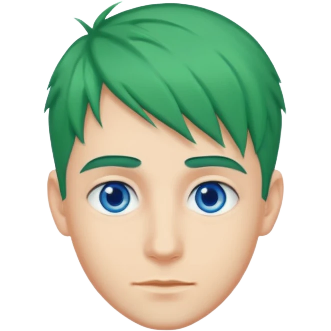 green haired man emoji