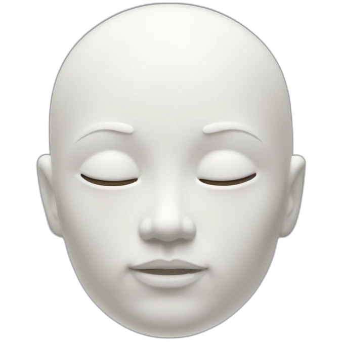 Porcelaine yoga head emoji