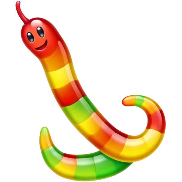 a gummy worm emoji