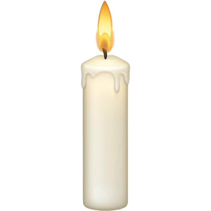 white thin candle emoji
