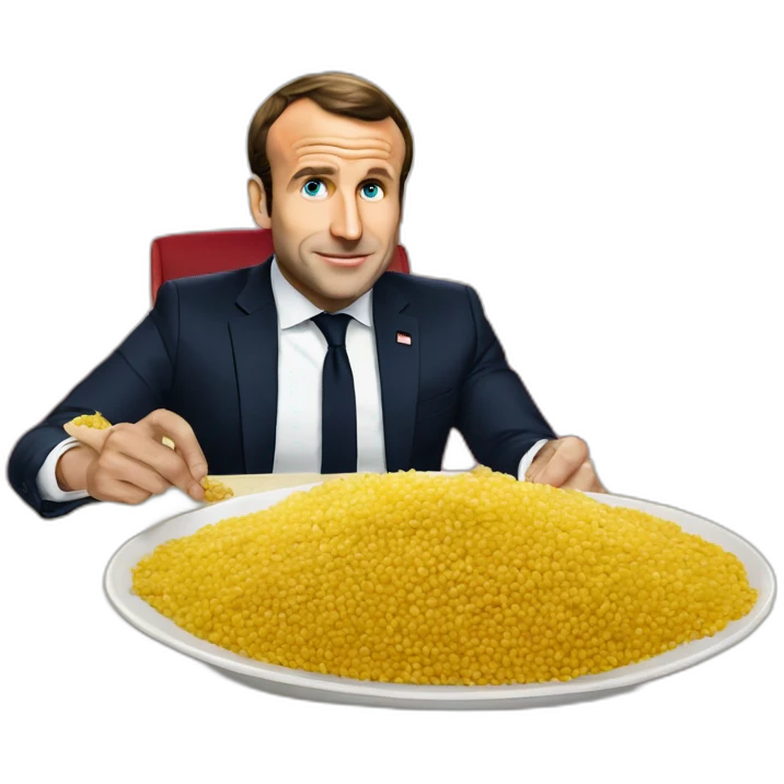 Macron qui mange du couscous  emoji