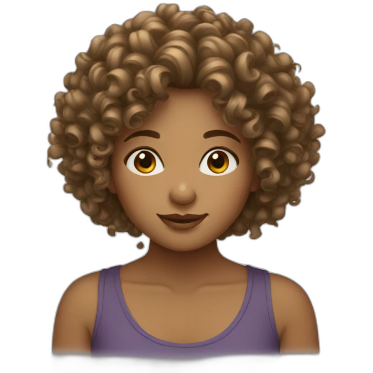 Curly hair girl emoji
